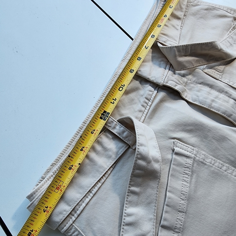 Sonoma Women Skirt High Rise 4-Pocket Clasp Zip Soft Cotton Lyocell Beige Tie 14 - Picture 6 of 9